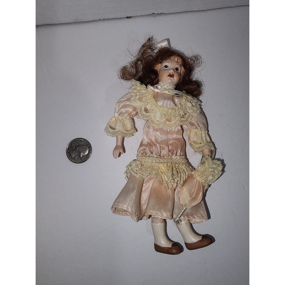 Vintage Collectible China Doll with Umbrella